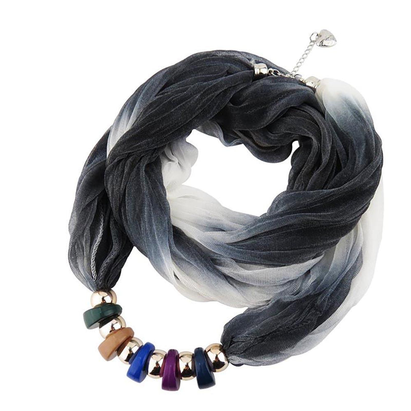 Edler Chiffonschal mit Schmuckkette - Sonderkollektion