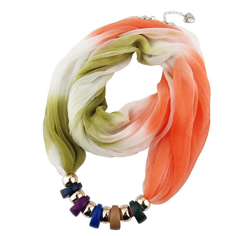 Edler Chiffonschal mit Schmuckkette - Sonderkollektion