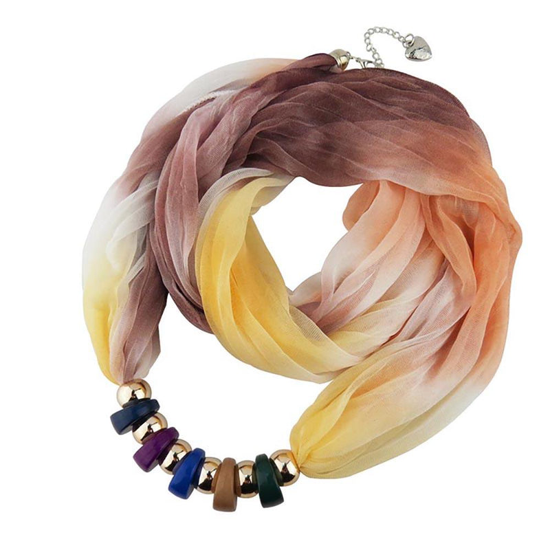 Edler Chiffonschal mit Schmuckkette - Sonderkollektion