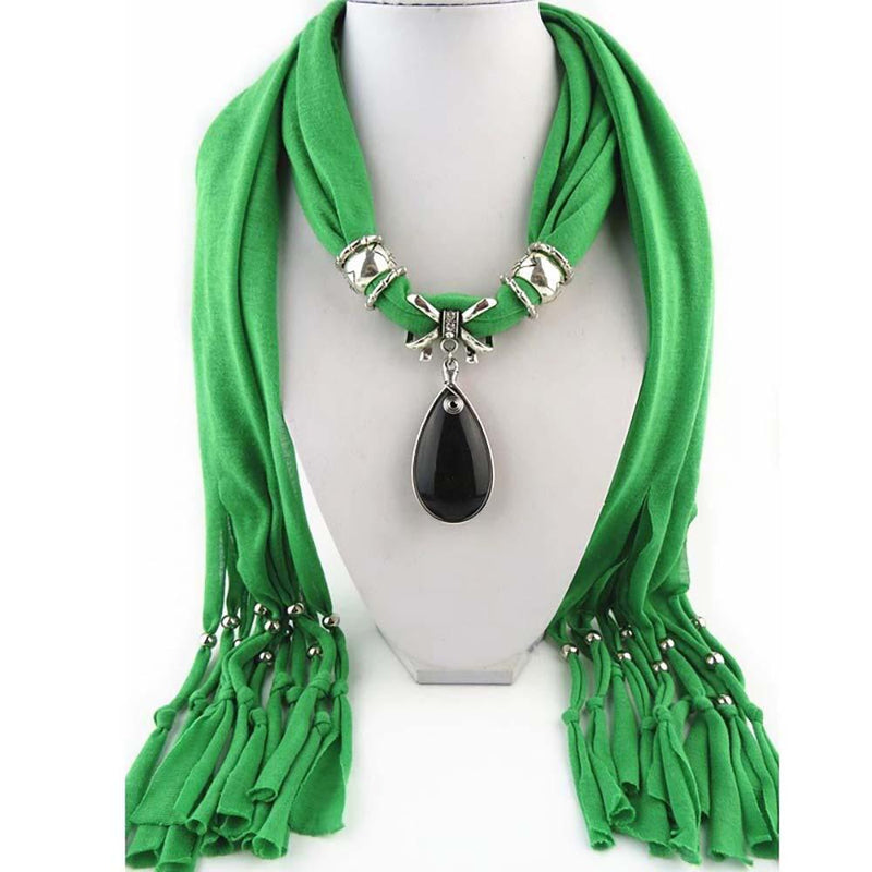 Edler Chiffonschal mit Schmuckkette - Sonderkollektion