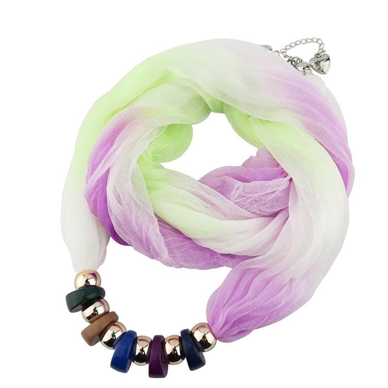 Edler Chiffonschal mit Schmuckkette - Sonderkollektion