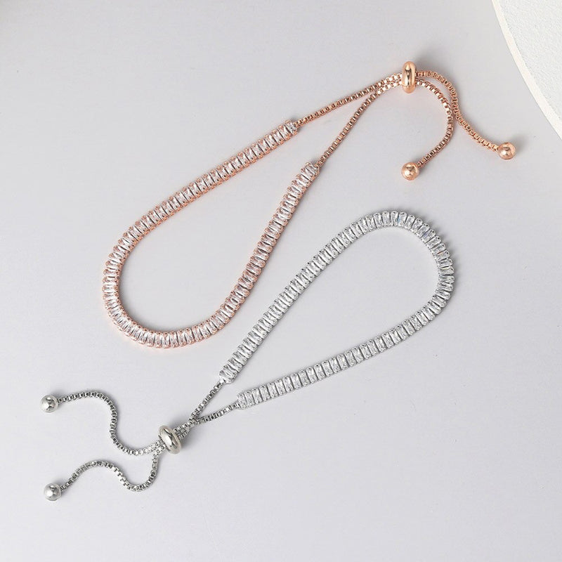 Funkelnde, bunte Tennisarmbänder mit Zirkonia