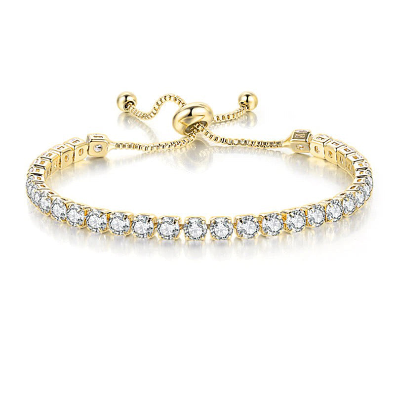 Funkelnde, bunte Tennisarmbänder mit Zirkonia