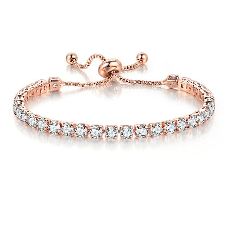 Funkelnde, bunte Tennisarmbänder mit Zirkonia