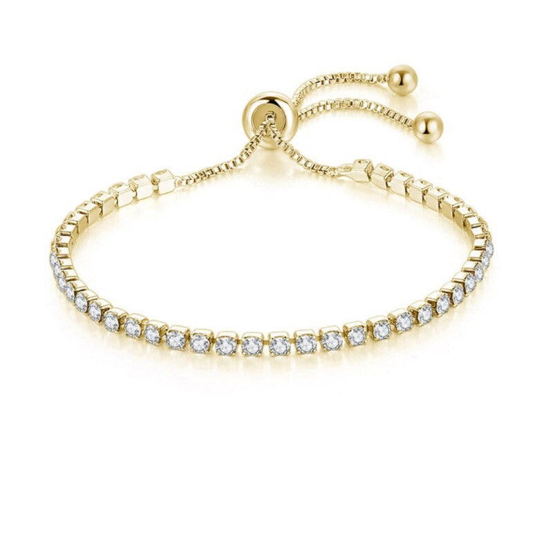 Funkelnde, bunte Tennisarmbänder mit Zirkonia