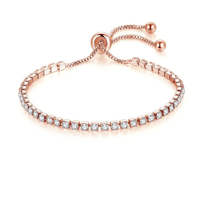 Funkelnde, bunte Tennisarmbänder mit Zirkonia