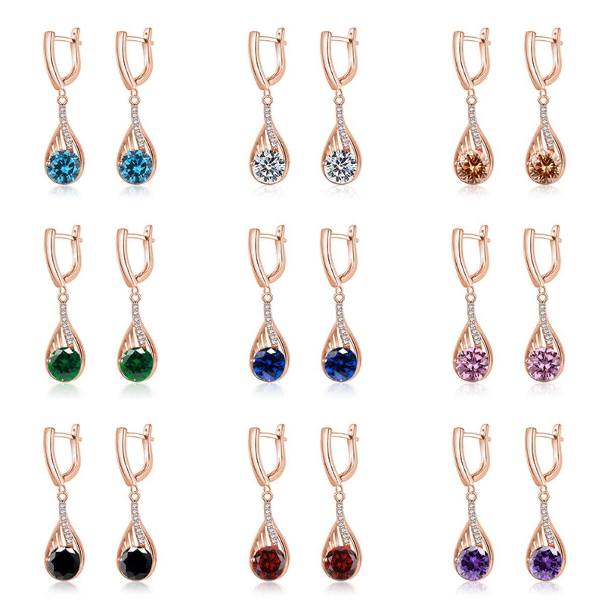 Sonderangebot - Elegante Tropfen-Strass-Ohrringe