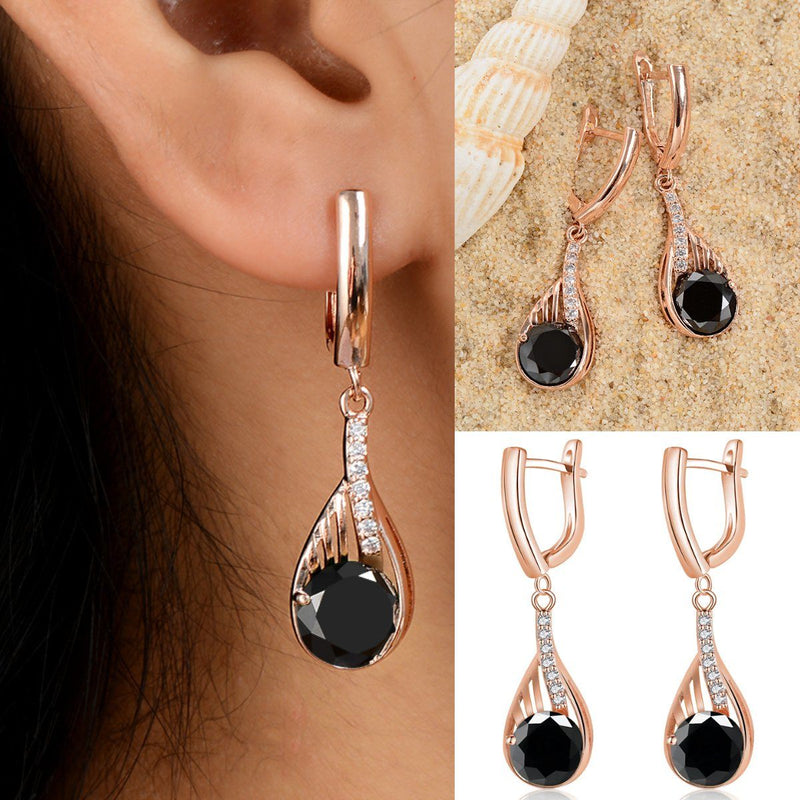 Sonderangebot - Elegante Tropfen-Strass-Ohrringe