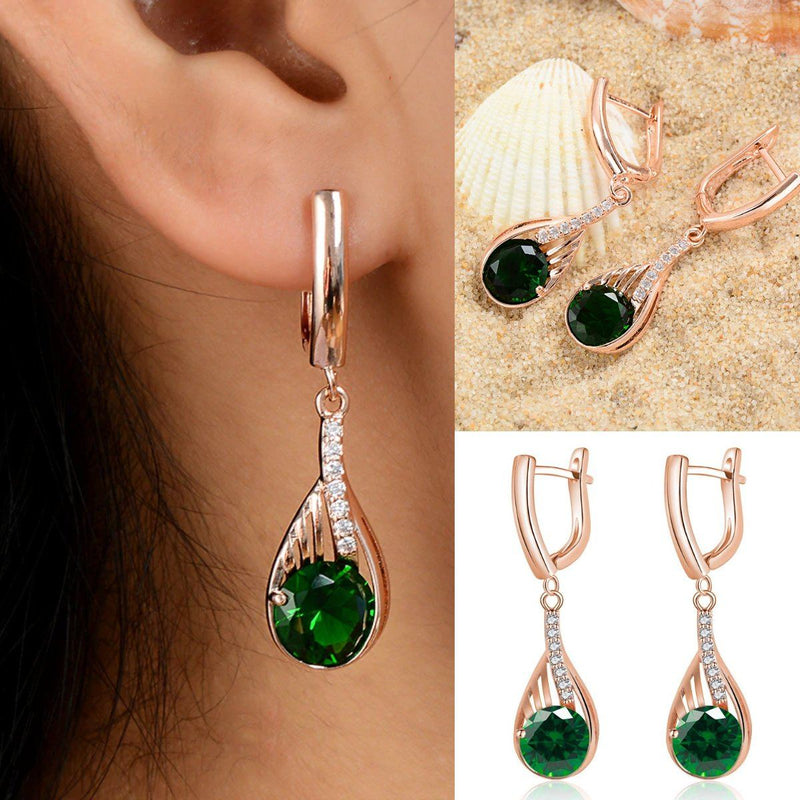 Sonderangebot - Elegante Tropfen-Strass-Ohrringe