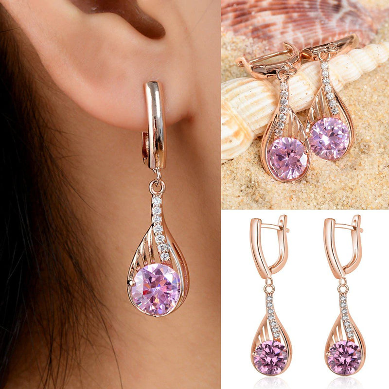 Sonderangebot - Elegante Tropfen-Strass-Ohrringe