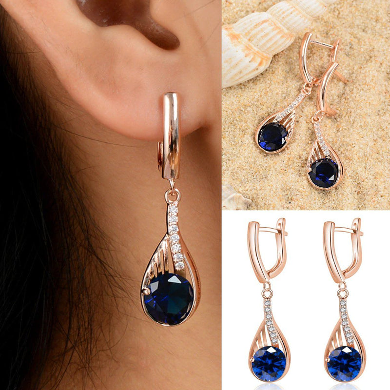 Sonderangebot - Elegante Tropfen-Strass-Ohrringe