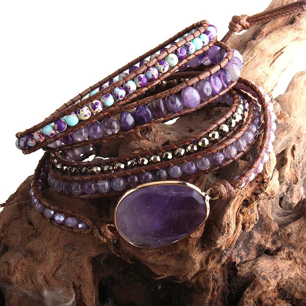 Spirit Gems Mehrreihige Perlen-Charm-Armbänder