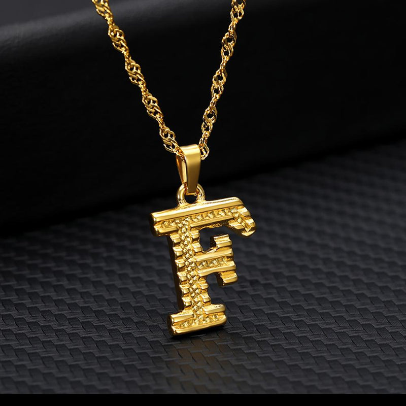 Personalisierte Halskette mit Anfangsbuchstaben-Anhänger aus Edelstahl A-Z