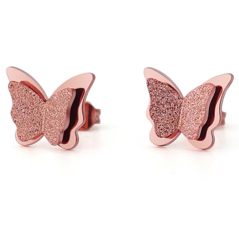 Entzückendes Set aus Halskette und Ohrringen aus Edelstahl