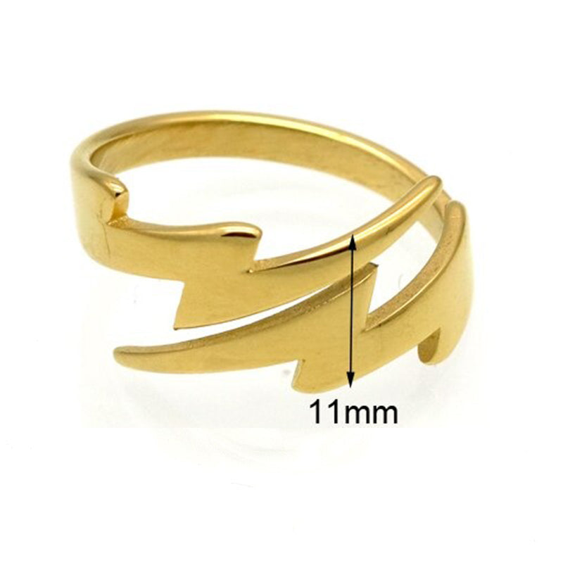 Edelstahlringe mit elektrifizierendem Blitz-Stil