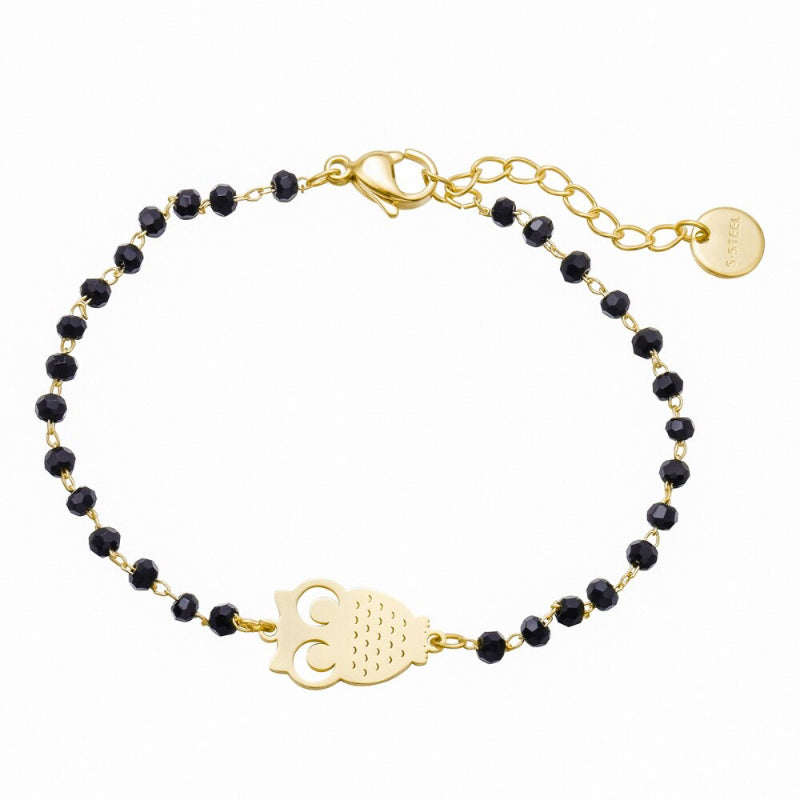 Kleeblatt-Anhänger aus Edelstahl mit Strass-Perlen, Kettenarmbänder