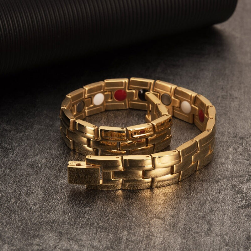 Magnettherapie-Armbänder mit Gliederkette aus Edelstahl