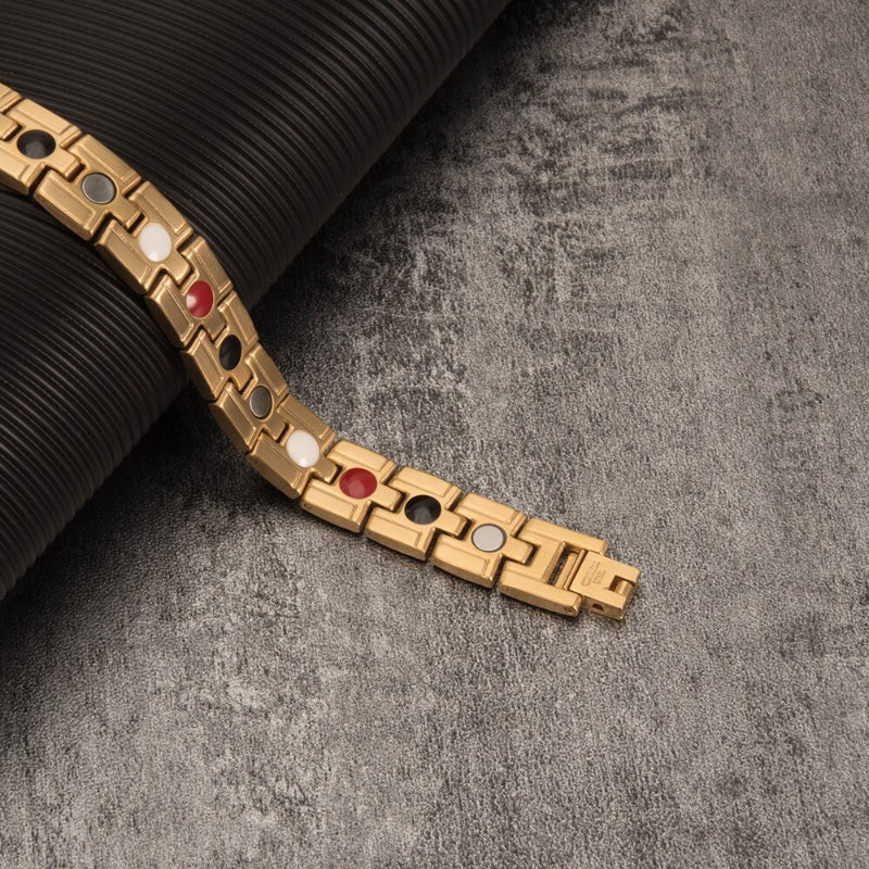 Magnettherapie-Armbänder mit Gliederkette aus Edelstahl