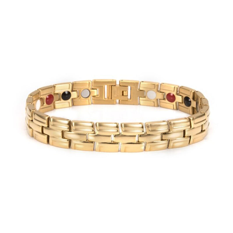 Magnettherapie-Armbänder mit Gliederkette aus Edelstahl