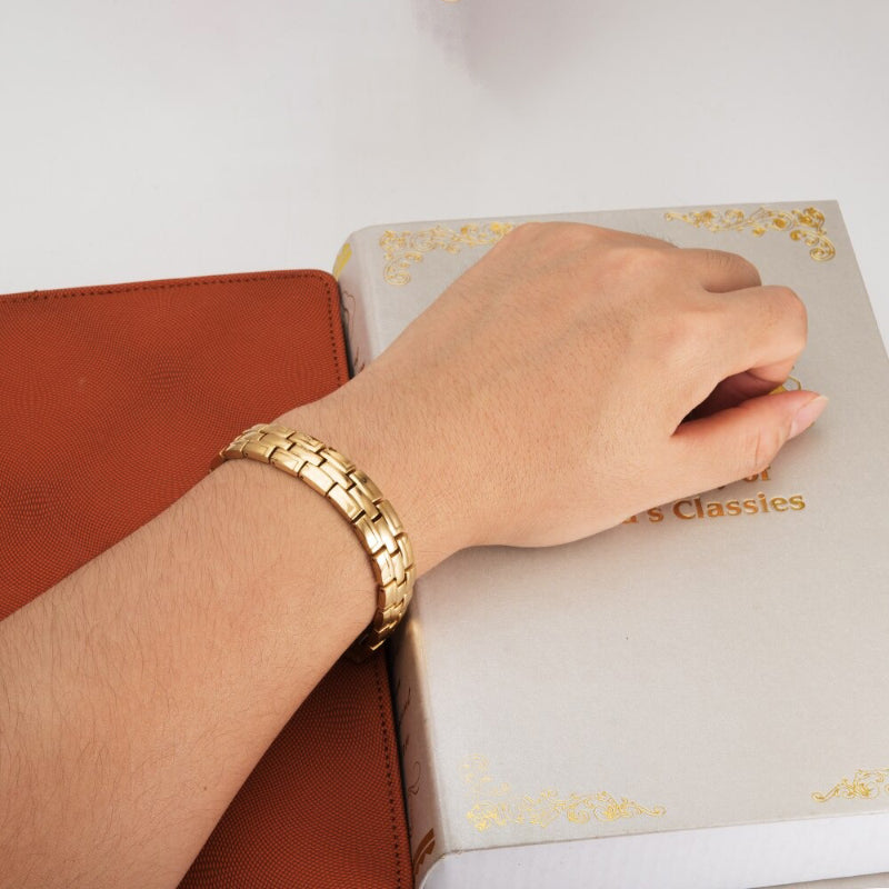 Magnettherapie-Armbänder mit Gliederkette aus Edelstahl
