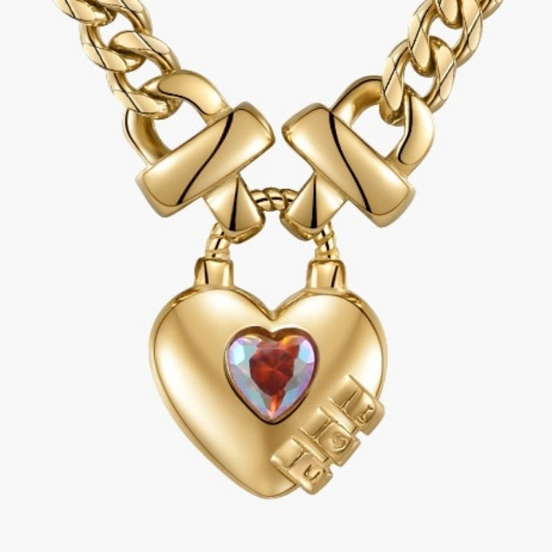 Halsketten mit Herz-Anhänger aus Edelstahl