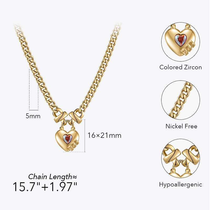 Halsketten mit Herz-Anhänger aus Edelstahl