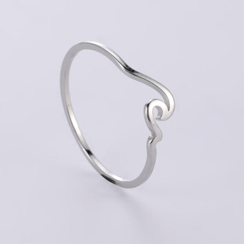 Edelstahl Ozean Surf Meer Welle Ringe