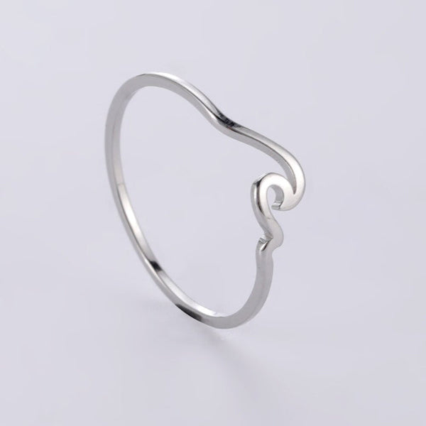 Edelstahl Ozean Surf Meer Welle Ringe