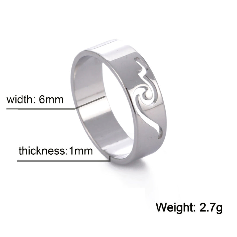 Edelstahl Ozean Surf Meer Welle Ringe
