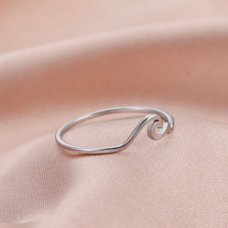 Edelstahl Ozean Surf Meer Welle Ringe