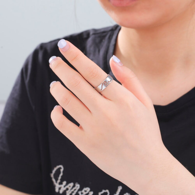 Edelstahl Ozean Surf Meer Welle Ringe