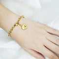 Edelstahl personalisierte A-Z Anfangsbuchstaben Liebe Herz Charm Armbänder