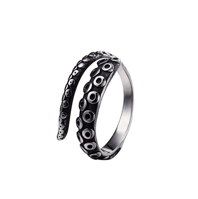 Offene Ringe aus Edelstahl im Retro-Gothic-Stil mit Drachenklaue und anpassbarer Größe