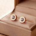 Kleine Ohrstecker aus Edelstahl mit römischen Ziffern
