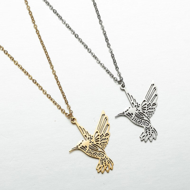 Einzigartige Halskette aus Edelstahl mit Tiermotiven