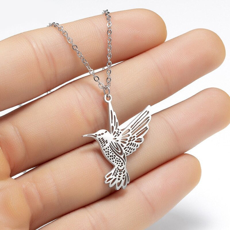 Einzigartige Halskette aus Edelstahl mit Tiermotiven