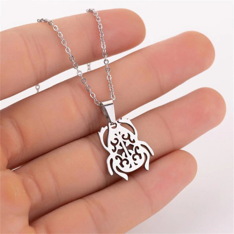 Einzigartige Halskette aus Edelstahl mit Tiermotiven