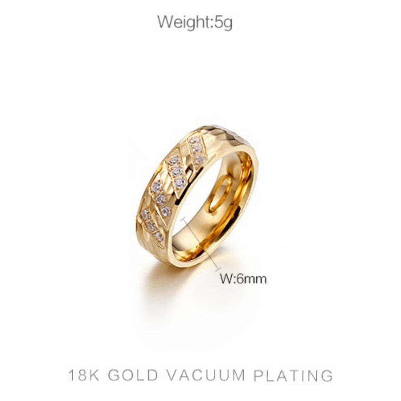 Edelstahl Uplifted Zirkon Paar Versprechen Verlobungsringe Set