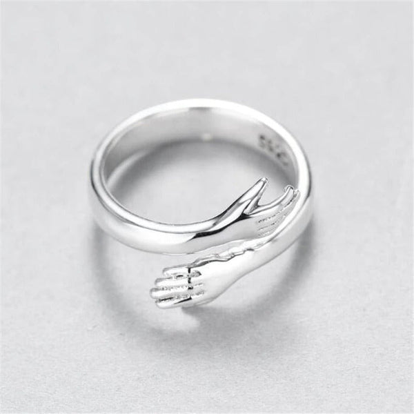 Verstellbarer Love Hug Ring aus Sterlingsilber