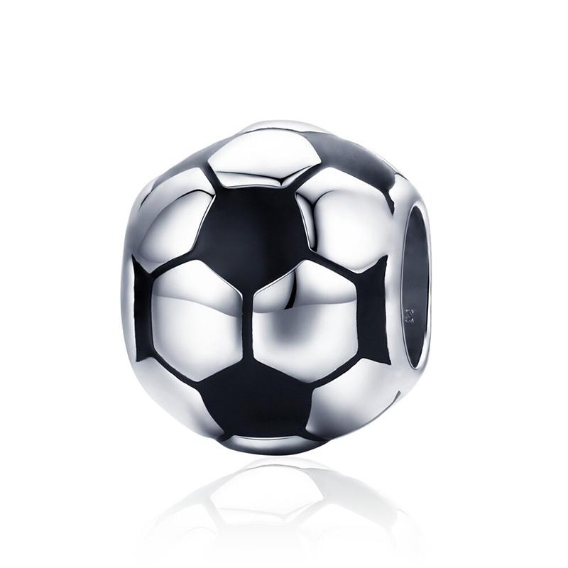 Charm-Perlen „Fußballsport“ aus Sterlingsilber