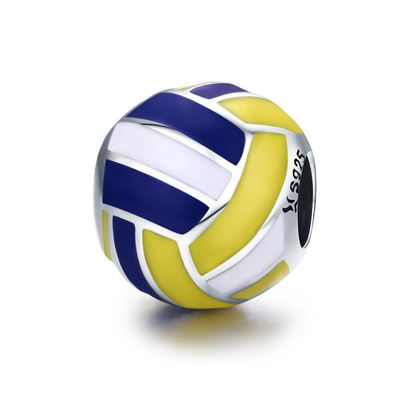 Charm-Perlen „Fußballsport“ aus Sterlingsilber