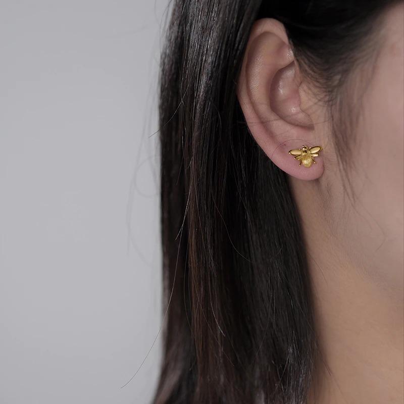 Ohrstecker Honigbiene aus Sterlingsilber