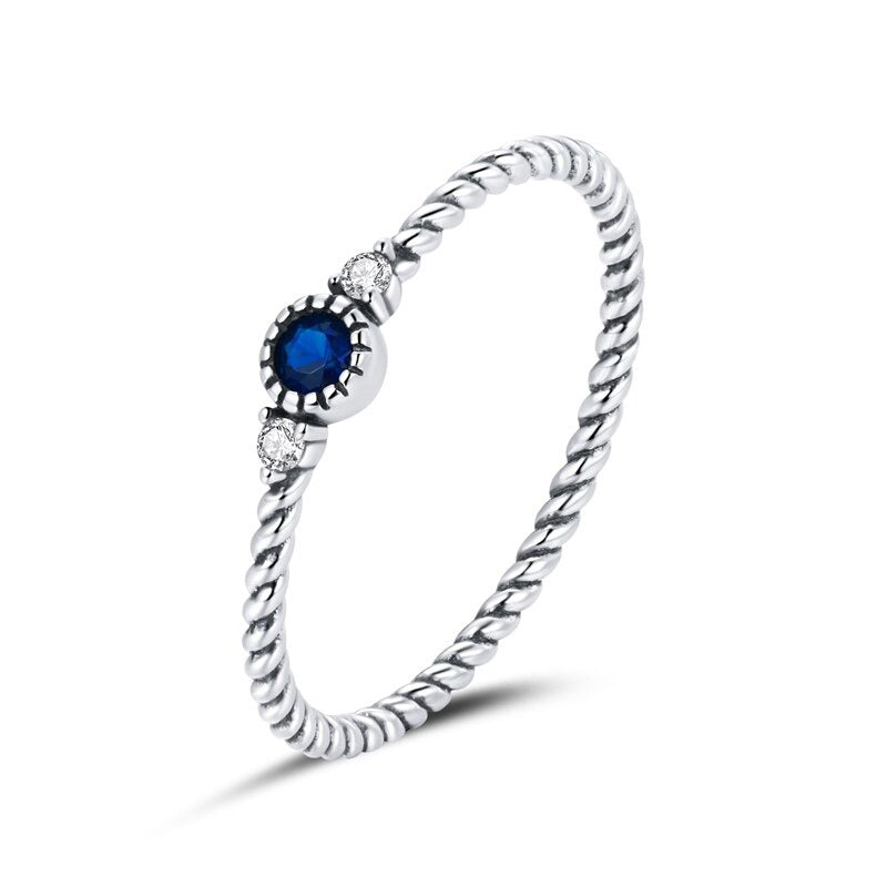 Stapelbare Ringe aus Sterlingsilber mit Zirkonia in verschiedenen Stilen