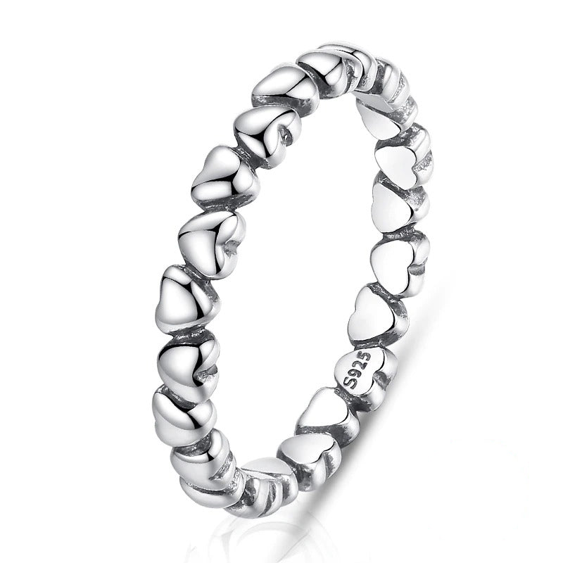 Stapelbare Ringe aus Sterlingsilber mit Zirkonia in verschiedenen Stilen