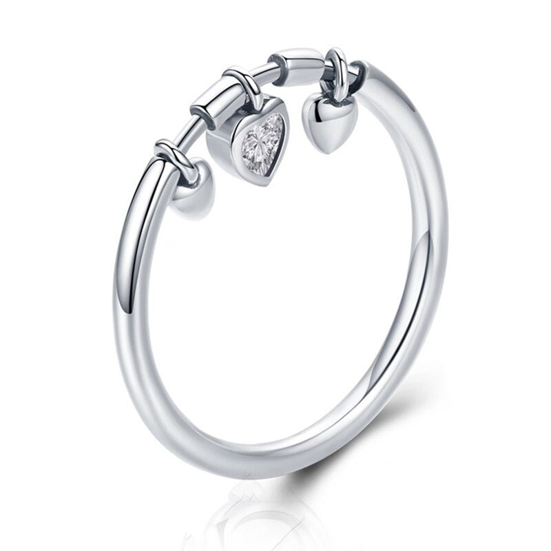 Stapelbare Ringe aus Sterlingsilber mit Zirkonia in verschiedenen Stilen