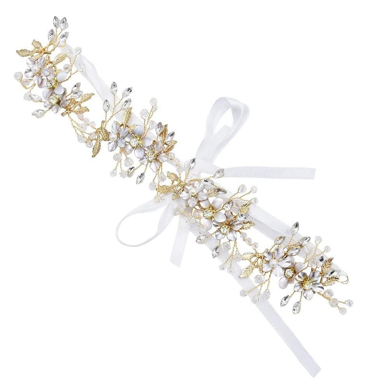 Auffällige Vintage Diademe mit Perlen und Strass