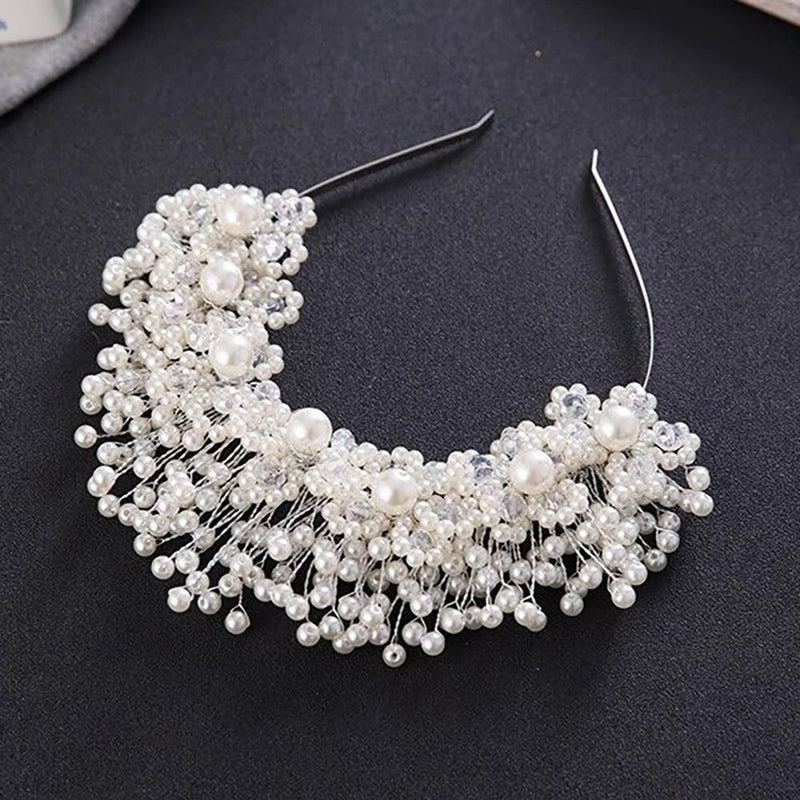 Auffällige Vintage Diademe mit Perlen und Strass