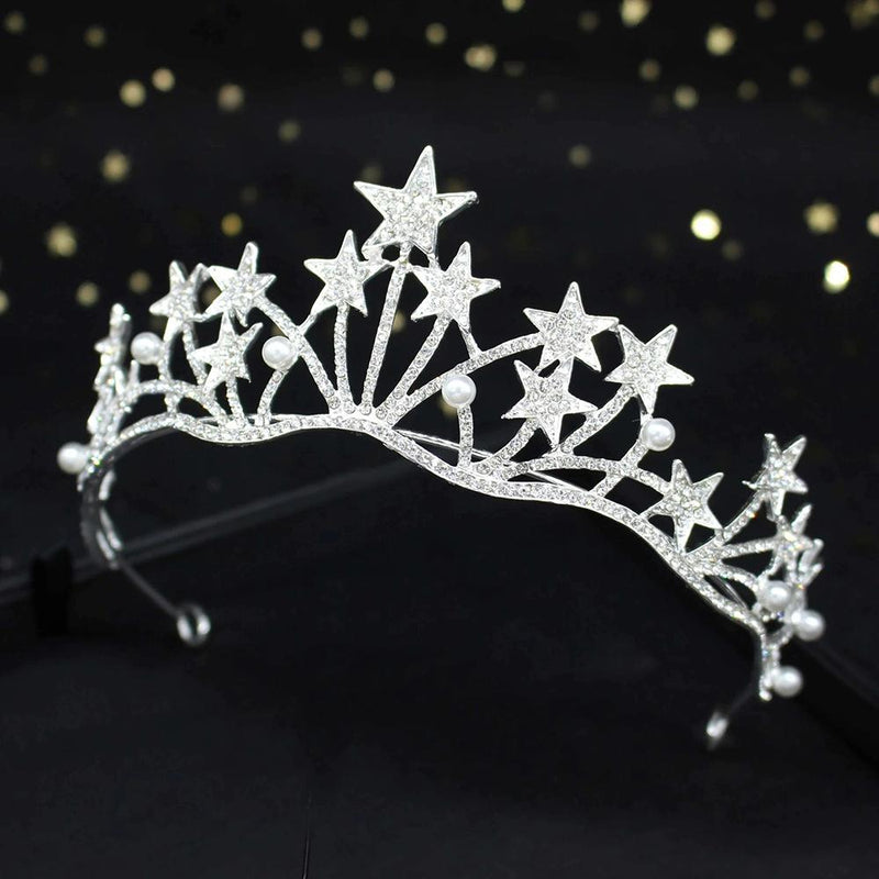 Auffällige Vintage Diademe mit Perlen und Strass