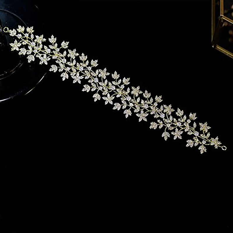 Atemberaubende Blumenkrone mit Strasssteinen für die Brautkönigin