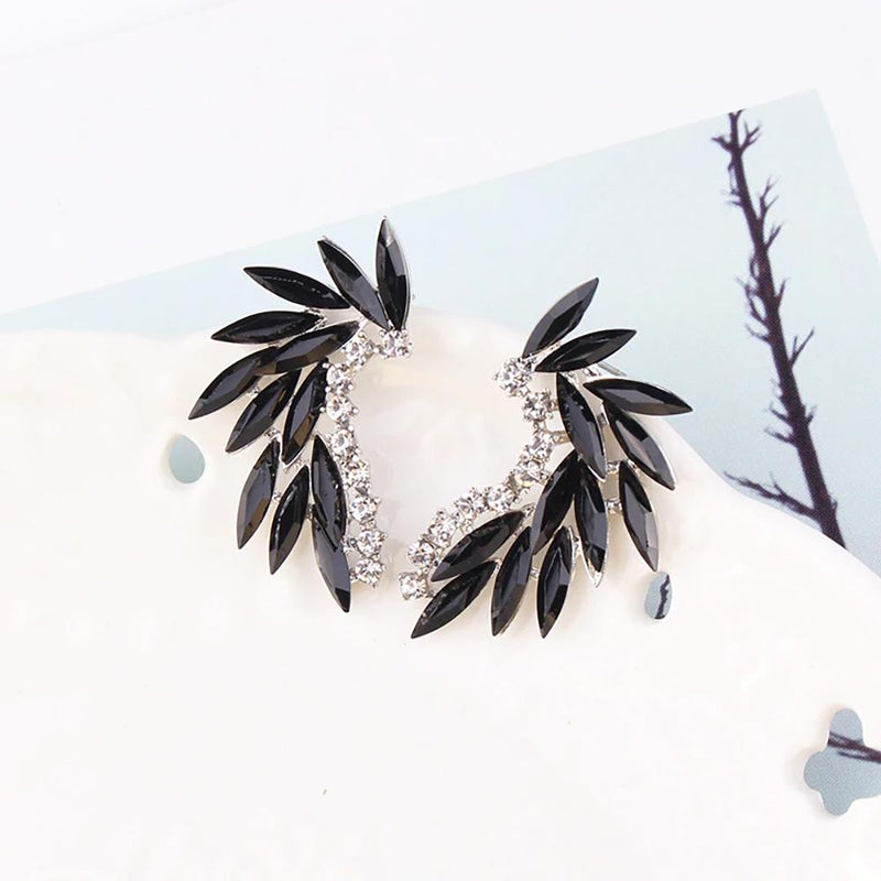 Atemberaubende bunte geflügelte Strass-Ohrring